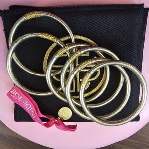 BuDhaGirl Etoile Set Of 6 All Weather Bangles - Size Medium